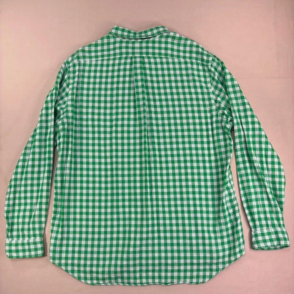 Ralph Lauren Green and White Checkered Lightweight Cotton Men's Shirt Size XXL - Picture 7 of 7